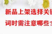 新品上架選擇關(guān)鍵詞時需注意哪些？